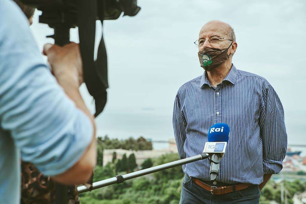 making of di aercast affiancando le telecamere del TG Regionale RAI